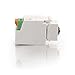 Legrand - C2G 3.5MM Keystone Module, Stereo Keystone Jack with 4-Pin Mini Din Connector, White 3-Conductor Keystone Adapter, 1 Count, C2G 37036