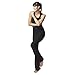 TLC Sport UK Women's Figure Firming Tummy Control Sculpting Compression High Waist Yoga Bootcut Bootleg Pants Black
