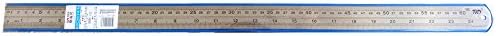 2pc Pack 24 Inches Stainless Steel Metal Ruler Stationary Tool Kit Set, School Classroom, Office, Home, Art Design Drawing, with Conversion Table in cm &amp; inches, Easy Metric (24 inch)
