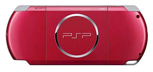 Sony PSP Slim and Lite 3000 Series Handheld Gaming Console with 2 Batteries (Renewed) (Red)