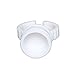 SUMAJU Disposable Plastic Glue Rings,100Pcs Tattoo Cups Nail Art Eyelash Extension Rings Make up Glue Holder Finger Hand Beauty Tools (White)