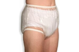InControl Diapers - Ideal Fit Plastic Pants - Crystal Clear Waterproof PVC Cover (Youth (XXS) 21"-27")