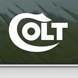 Colt Firearms White Sticker Decal Car Window Wall Macbook Notebook Laptop Sticker Decal