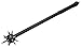 SZCO Supplies Black Mace Ball Spike Spiked Mace