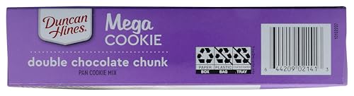 DUNCAN HINES MEGA COOKIE DOUBLE CHOCOLATE CHUNK PAN COOKIE MIX, 8.4 OZ