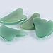 Jade Gua Sha Scraping Massage Tool, Real Aventurine Jade Gua Sha Board for Full Body Relaxing, Natural Trigger Point Deep Tissue Therapy Tool for Pain Relief, Anti Aging Facial Gua Sha Tool (S + H)
