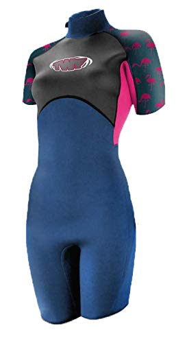 TWF Women's XT3 Short Wetsuit, Flamingos, 14