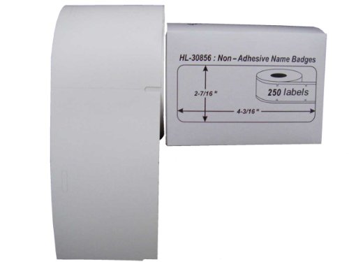 Houselabels HL-30856 Dymo-Compatible Non-Adhesive Name Badges, 250 Badges per Roll