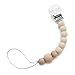 Ali+Oli Pacifier Clip Holder for Baby | Pepe (Natural Wood)