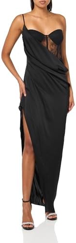cannes satin bustier maxi dress ASTR Cannes Satin Bustier Maxi Dress In Silver Lilac