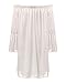 ZANZEA Women's Sexy Off Shoulder Chiffon Lace Ruffle Sleeve Blouse Mini Dress Summer Beach Cover Up Sundress White L