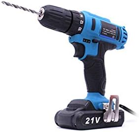 Cordless Rechargeable Electric Drill, 21V Adjustable Dual Speed Drill Driver, Impact Hammer Drill Twist Drill Drilling Walls Punching Multi-Function Lithium Drill [Blue], VASTFIRE