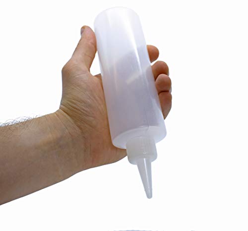 Condiment Squeeze Bottles, 8 Ounce BPA Free, 2 Pack with Red Cap, Great for Syrup, Ketchup, Sauces, Dressing, Oil, Arts and Crafts, Leak Proof - Perfect for Kitchen & Restaurant Hold