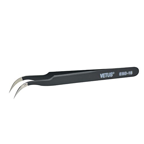 BEYELIAN 3D Volume Eyelash Extension Friendly Use Tweezers Genuine Vetus ESD-15,also for Lab,Jewelry-making,Industrial,Hobbies (ESD-15)