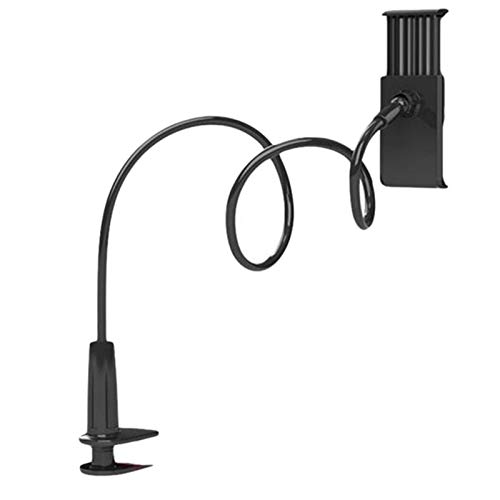 Lrtzizy 360 Rotating Flexible Long Arms Mobile Phone Holder Desktop Bed Lazy Bracket Phone Stand for Phone and Tablet(Black)