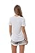 Women's V Neck Short Sleeves Tee Cold Shoulder Top Modal Cotton Loose T Shirts Comfortable Undershirt Basic Blouse