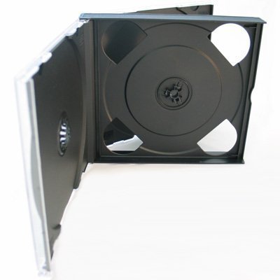 VISION MEDIA 2 X 4 WAY QUAD MULTI BLACK CD JEWEL CASE
