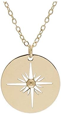 Zag Bijoux Small Openwork Star Medal Necklace (Gold)