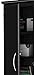 South Shore Tall 2-Door Storage Cabinet with Adjustable Shelves, Solid Black