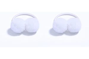 BOENBE LOVED Baby Hair Ties for Girls, Soft Hair Bands Small Ball Ponytail Holders Pom Pom Hair Accessories for Baby Infants Toddlers Little Girls (white)