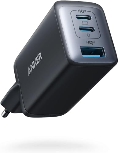 Cargador USB C Carga Rapida 65W (Nano II),con 3 Puertos PPS, Cargador compacto y potente para MacBook Pro, iPad Pro, Steam, Galaxy S20, DELL XPS 13, Note 20/10+, iPhone 17/16/15 air series y más