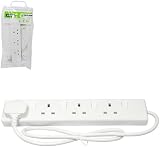 Status Multi Plug Extension 4 Socket 1m Individually Switched Neon White