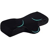 PRASNE Lash Pillow for Lash Extensions,Memory Foam Neck Pillow Eyelash Extension Ergonomic Curve Improve Cervical Pillows for Neck Pain - for Side and Back Sleeping Contour Pillow,Travel Pillow