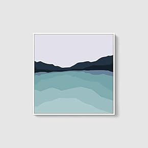 Framed Canvas Wall Art Natural Scenery Canvas Prints Home Artwork Decoration for Living Room,Bedroom - 16x16 inches