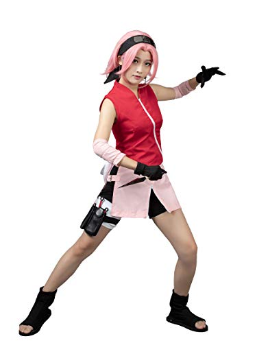 CosFantasy Japan Anime Cosplay Shippuden Haruno Sakura Costume mp000132 (Women XXL)
