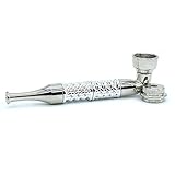 SNVIN Mini Personalized Portable Metal Pipe (with Lid) (Silver)