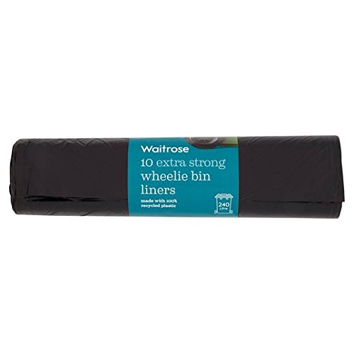 Essential Waitrose 240L Wheelie Bin Liners 10 per Pack
