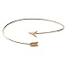 SENFAI Arrow Bangle Adjustable Wire Wrapped Bracelet Simple Style (Rose gold)