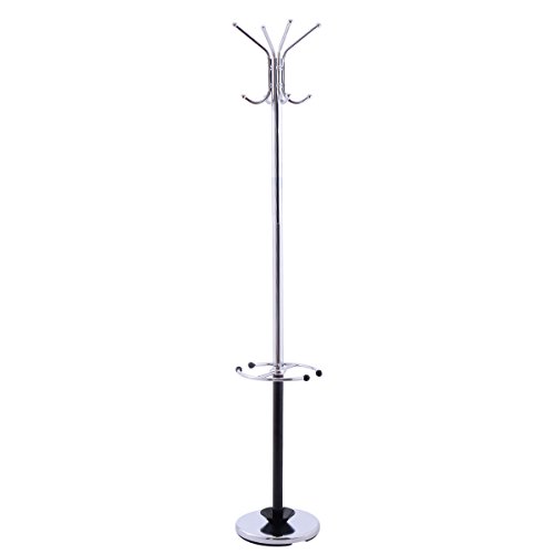 Tangkula 72" Coat Tree Stand with Umbrella Holder Coat Hat Rack