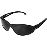 Edge TSM216 Dakura Polarized Wrap-Around Safety Glasses, Anti-Scratch, Non-Slip, UV 400, Military Grade, ANSI/ISEA & MCEPS Compliant, 5.04" Wide, Matte Black Frame / Smoke Lens