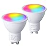 Vicloon GU10 Wi-Fi-lampen, 2 Stuks 5W GU10 LED Smart Lamp, Alexa Bulb RGB Veelkleurige GU10 Dimbaar, Compatibel met…