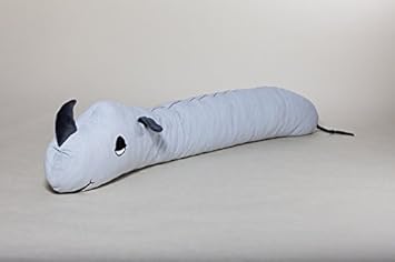 Nasi Nashorn Tommschi Schlaftier Schlafkissen Seitenschläferkissen 160 x 35 cm, Farbe hellgrau