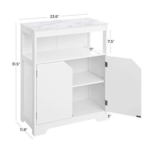 VASAGLE Bathroom Storage Floor Cupboard, with Large Storage Capacity, Printed