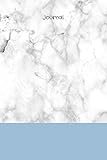Journal: White/grey marble background with blue band and black title, 200 page (100 sheet) 6