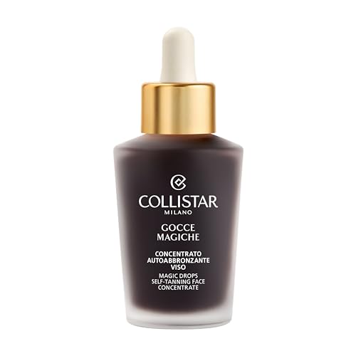 Collistar Gocce Magiche Viso, Autoabbronzante Concentrato Meno di 1 h, Siero Viso Illuminante, Abbronzatura Intensa Naturale, Antimacchia, Idratante, Antiage con Vitamina E a Lunga Durata, 50 ml