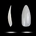 ECBASKET 500 PCS Long Stiletto False Nails Acrylic Nail Tips 10 Sizes Full Cover Fake Nails For DIY Nail Art (Natural)