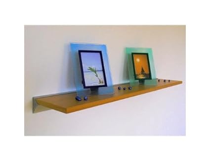 Element System Wandregal Pure, Echtholz furniert, verschiedene Größen und Farben, mit Alu-Wandschiene Alessio (buche, 100x20 