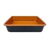 Gotham Steel Ti-Cerama Nonstick 9.6-Inch Square Baking Pan in Grey/Copper