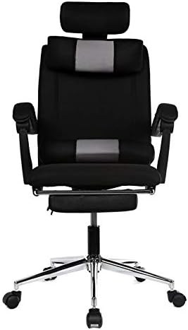 ゲーミングチェア メッシュコンピューターチェアレースワークオフィスチェア横になって フットレスト付きスタッフアームチェアを持ち上げる 中国 フットレスト付きブラック Svietimocentras Lt