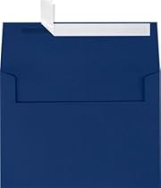 A7 Invitation Envelopes w/Peel & Press (5 1/4 x 7 1/4) - Navy Blue (50 Qty) | Perfect for Invitations, Announcements, Sending Cards, 5x7 Photos | Printable | 80lb Paper | LUX-4880-103-50