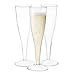 48 Premium Plastic Champagne Flutes - Bulk One Piece Champagne Glasses for Wedding, Party, Toasting, Mimosa or Cocktails