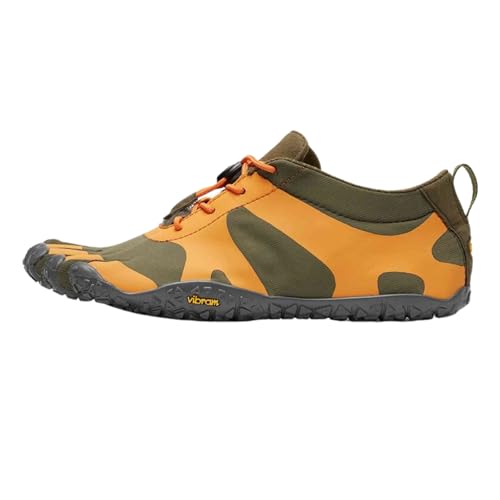 Vibram Women's FiveFingers V-Alpha | Barefoot All-Terrain Outdoor Shoe for Hiking & Light Trail, Military/Orange, 37 EU / 7-7.5 US at Amazon