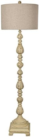 Crestview Collection Slender Avian Antique White Floor Lamp