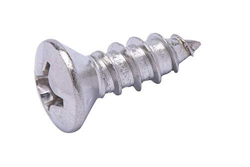 Bolt Dropper Kreuzschlitz-Holzschrauben, Edelstahl, 1,27 cm, 50 Stück, 18-8 (304) – Bild 4