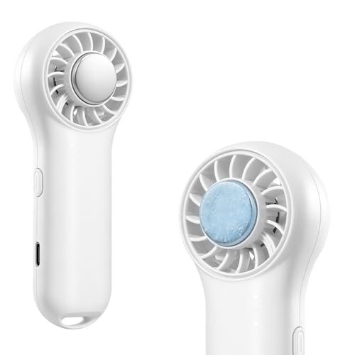 Winwj Hand Fan with Cooling Function, Portable 20000RPM High Speed 20.5 Hours Runtime, 4 Speeds USB Rechargeable Small Fan for Travel
