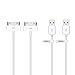 Aibocn Apple MFi Certified 2 Pack 30 Pin Sync and Charge Dock Cable for iPhone 4 4S / iPad 1 2 3 / iPod Nano/iPod Touch - White primary
